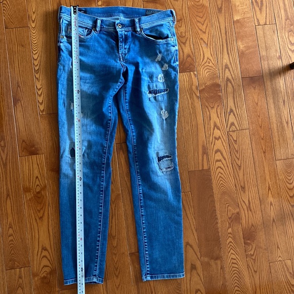 👖Diesel distressed/ patched jeans. Relaxed skinny low waist size 29 - Picture 14 of 16